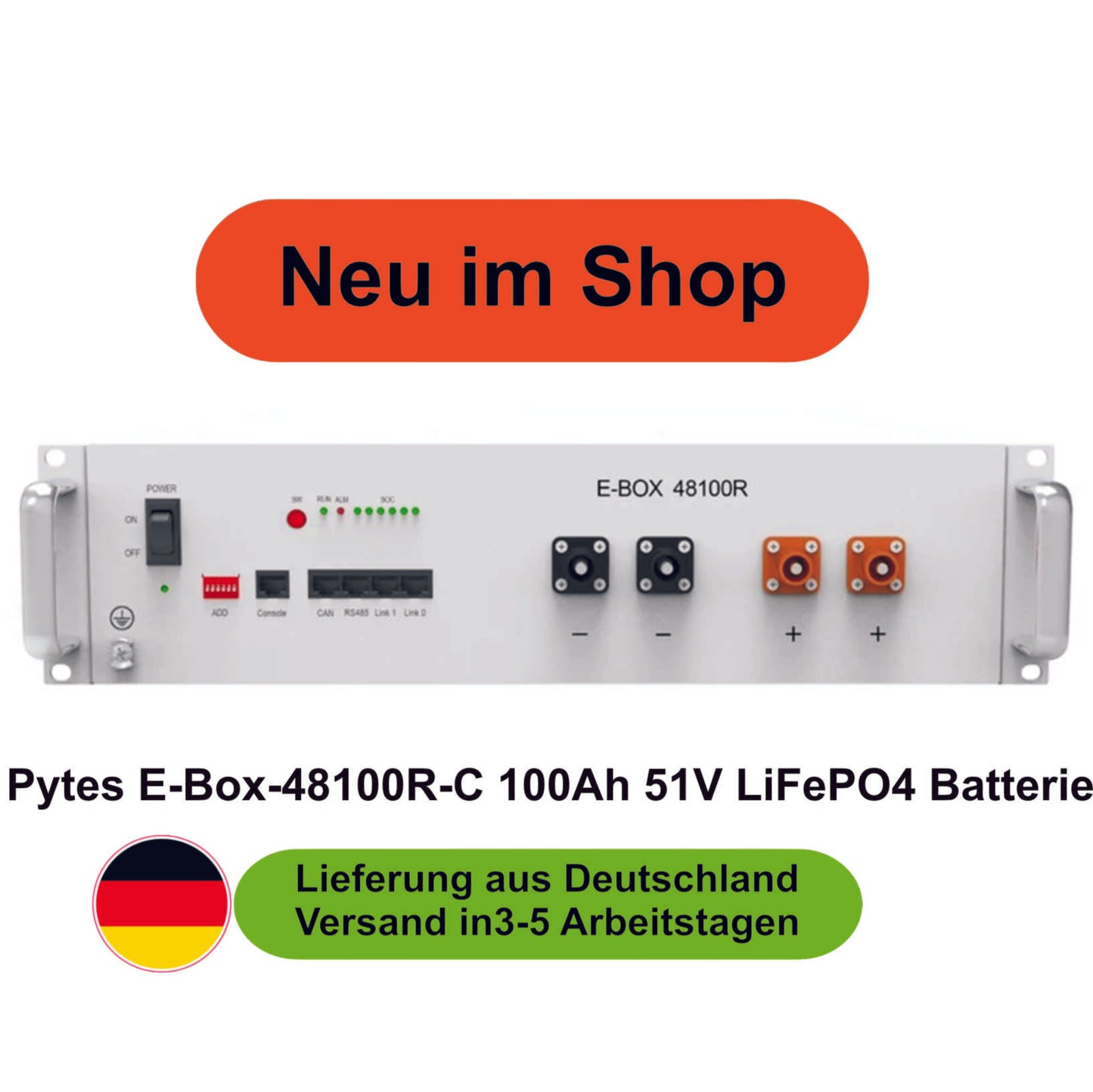 Pytes E-Box-48100R-C 100Ah 51V LiFePO4 Batterie