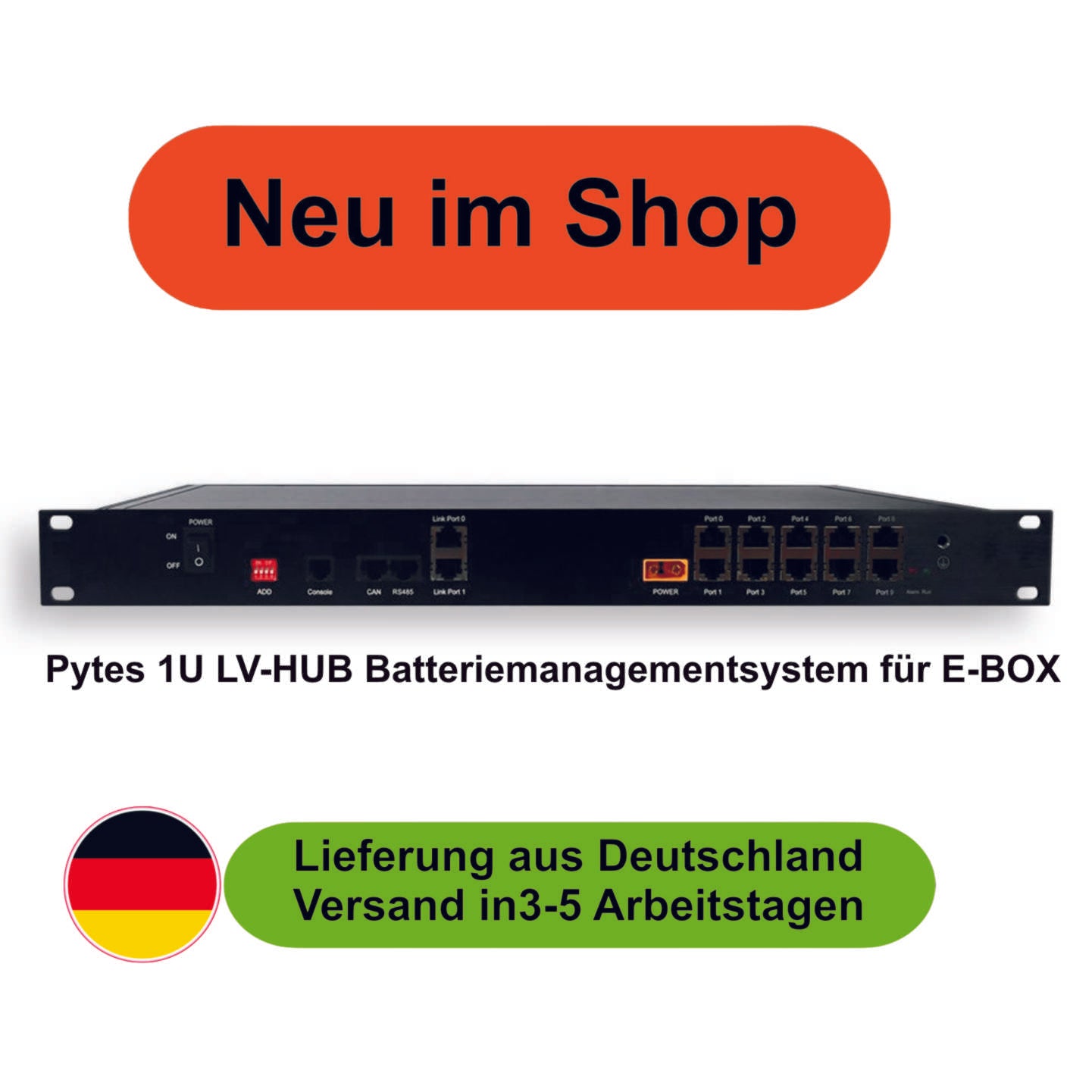 Pytes 1U LV-HUB Batteriemanagementsystem für E-BOX