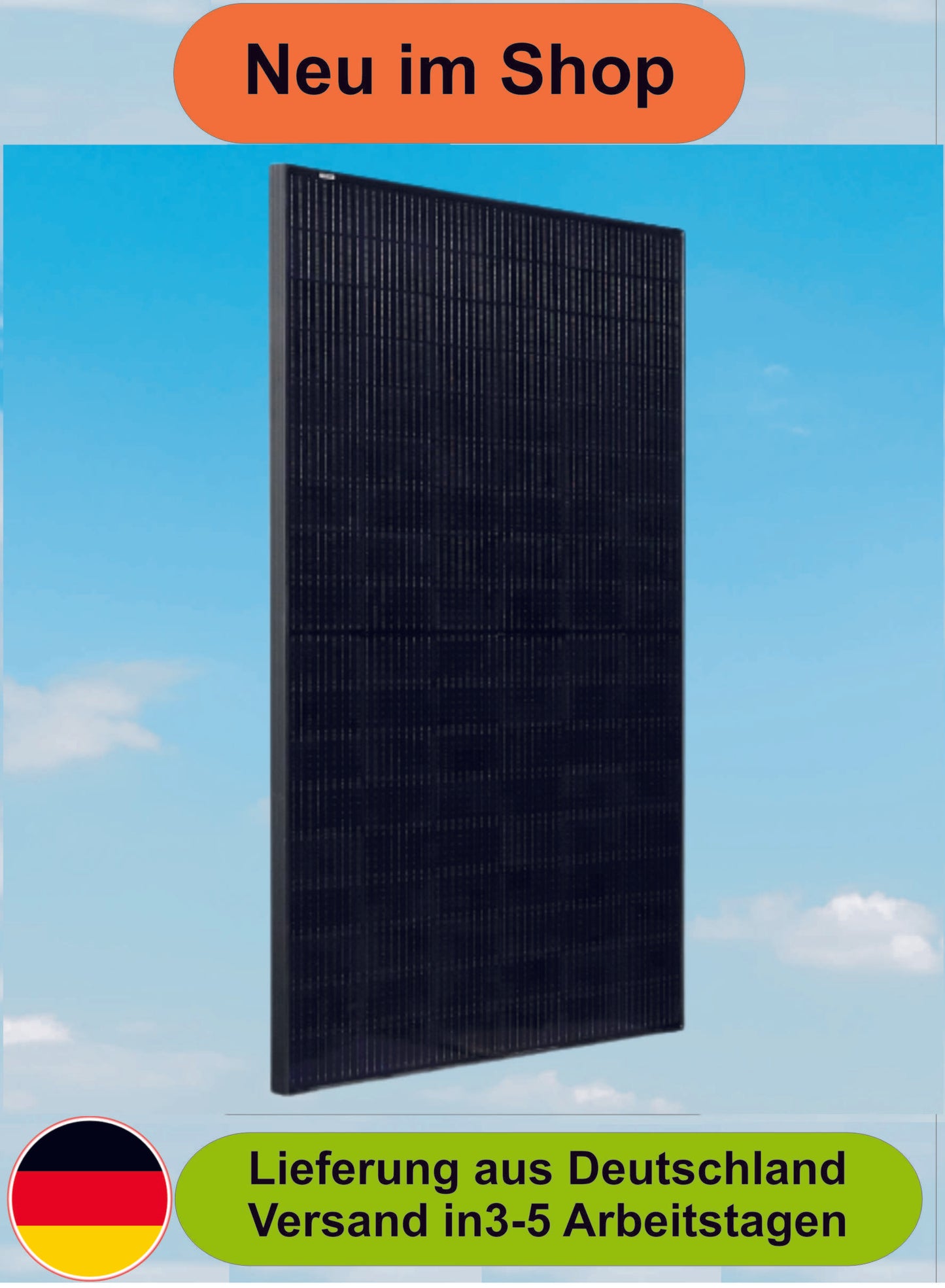 Luxen Solar 430W Mono Bifazial Glas-Glas Solarmodul Full Black Luxneri Series N5