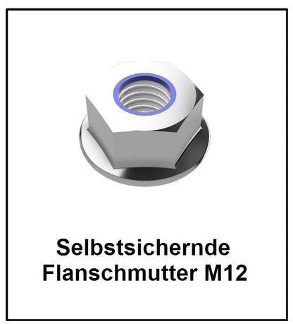 Selbstsichernde Flanschmutter mit Sperrverzahnung DIN6926 A2 V2A Edelstahl  M6-M12