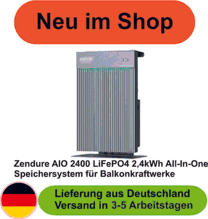 Zendure AIO 2400 LiFePO4 2,4kWh All-In-One Speichersystem für Balkonkraftwerke