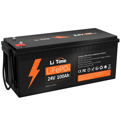 LiTime 24V 100Ah Lithium LiFePO4 Batterie